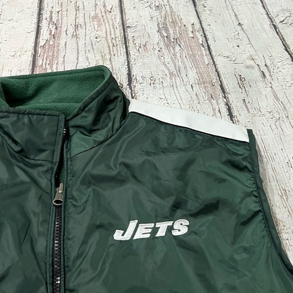 New York Jets NFL Football Reversible Sports Zip Up Vest Jacket - Picture 5 of 9